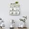 NEX™ 16" Green White Wood Wall-Mounted Coffee Mug Rack